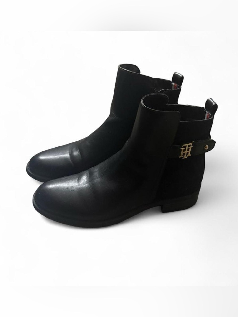 Tommy Hilfiger Black Leather Boots